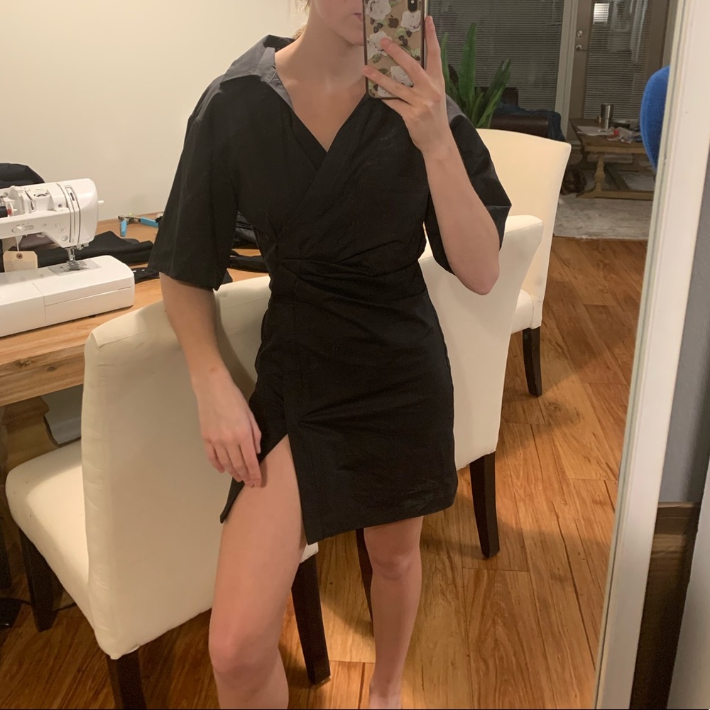 Zara mini wrap dress with slit